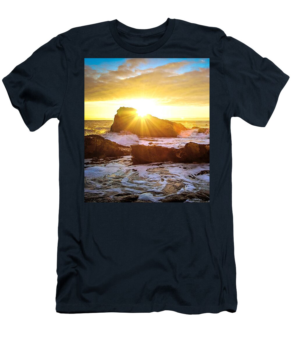 Pacific T-Shirt featuring the photograph West Coast Sunset by Susan Hope Finley