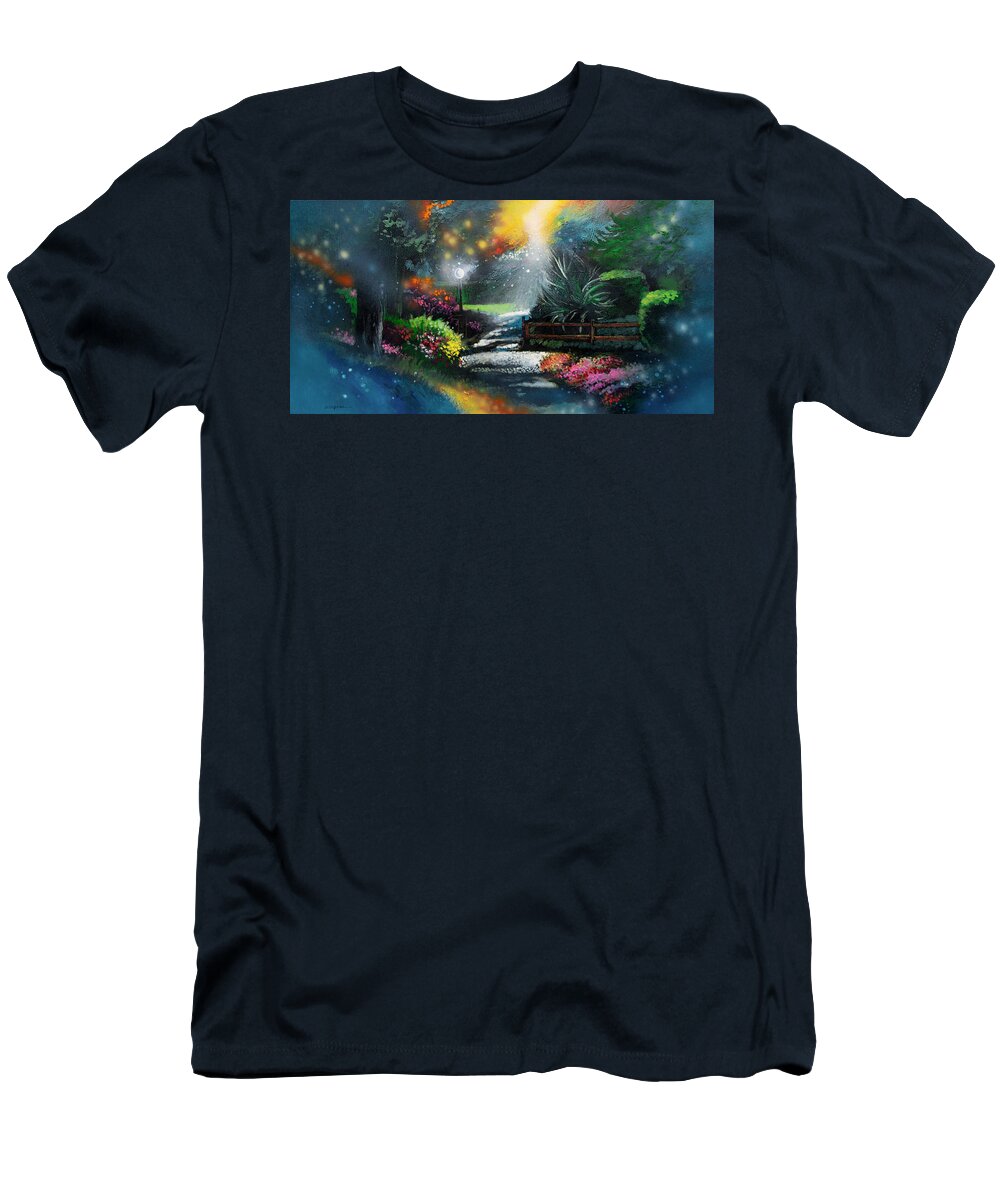 Landscape T-Shirt featuring the painting When Heaven Touches Earth by Pat Wagner