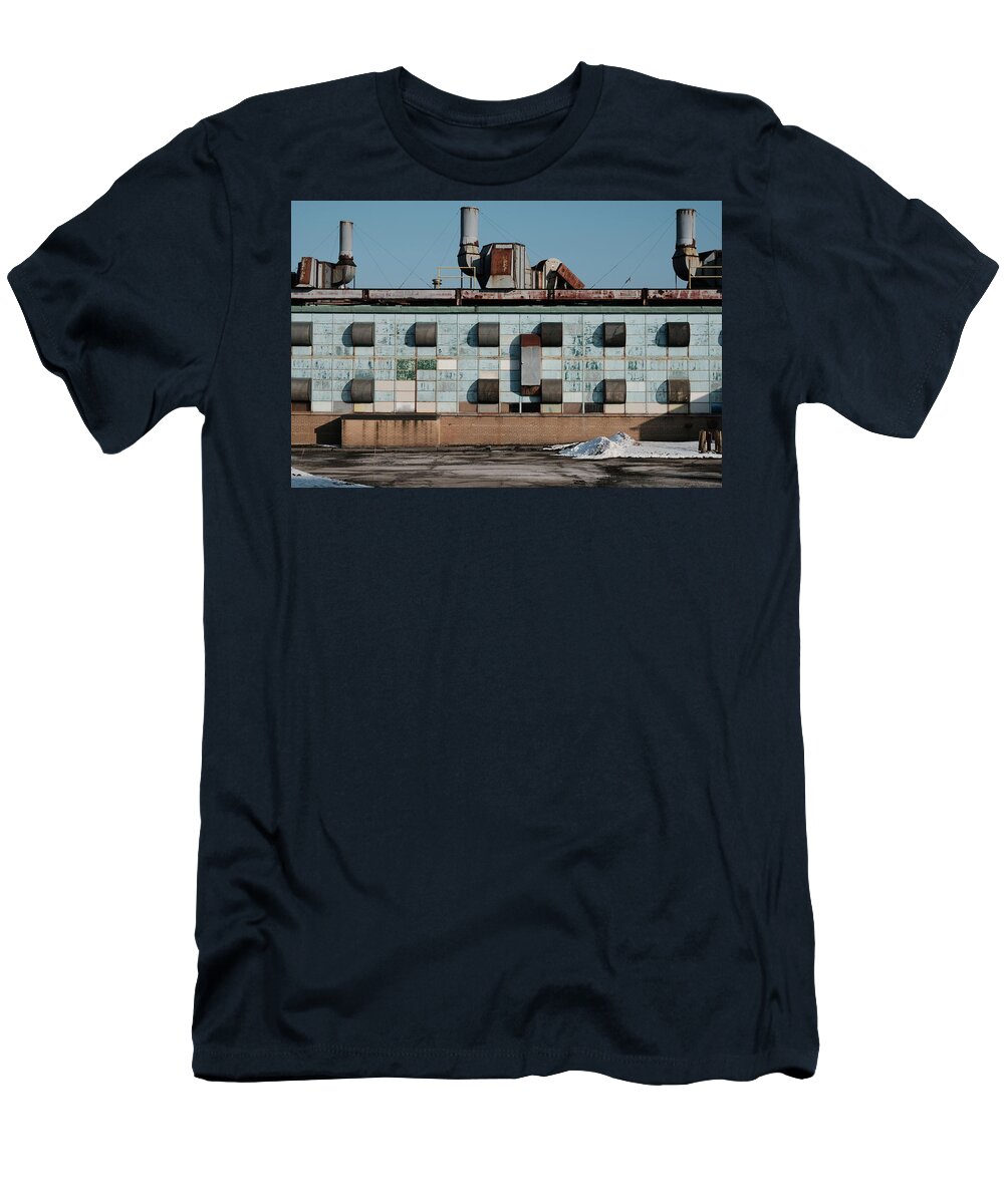 Industrial T-Shirt featuring the photograph Where Blue Is Made by Kreddible Trout