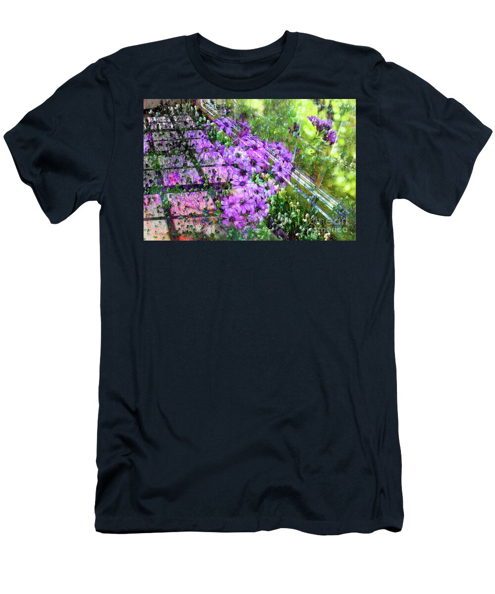 Flowers T-Shirt featuring the photograph Windowpanes and Wildflowers by Katherine Erickson