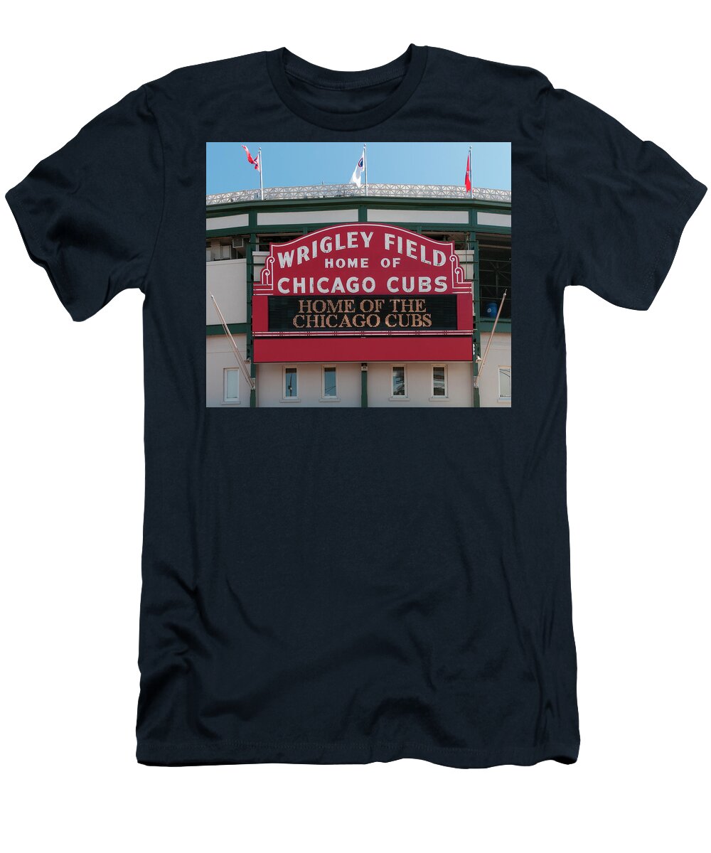 Cubs T-Shirt featuring the photograph Wrigley Field  by Paul Plaine