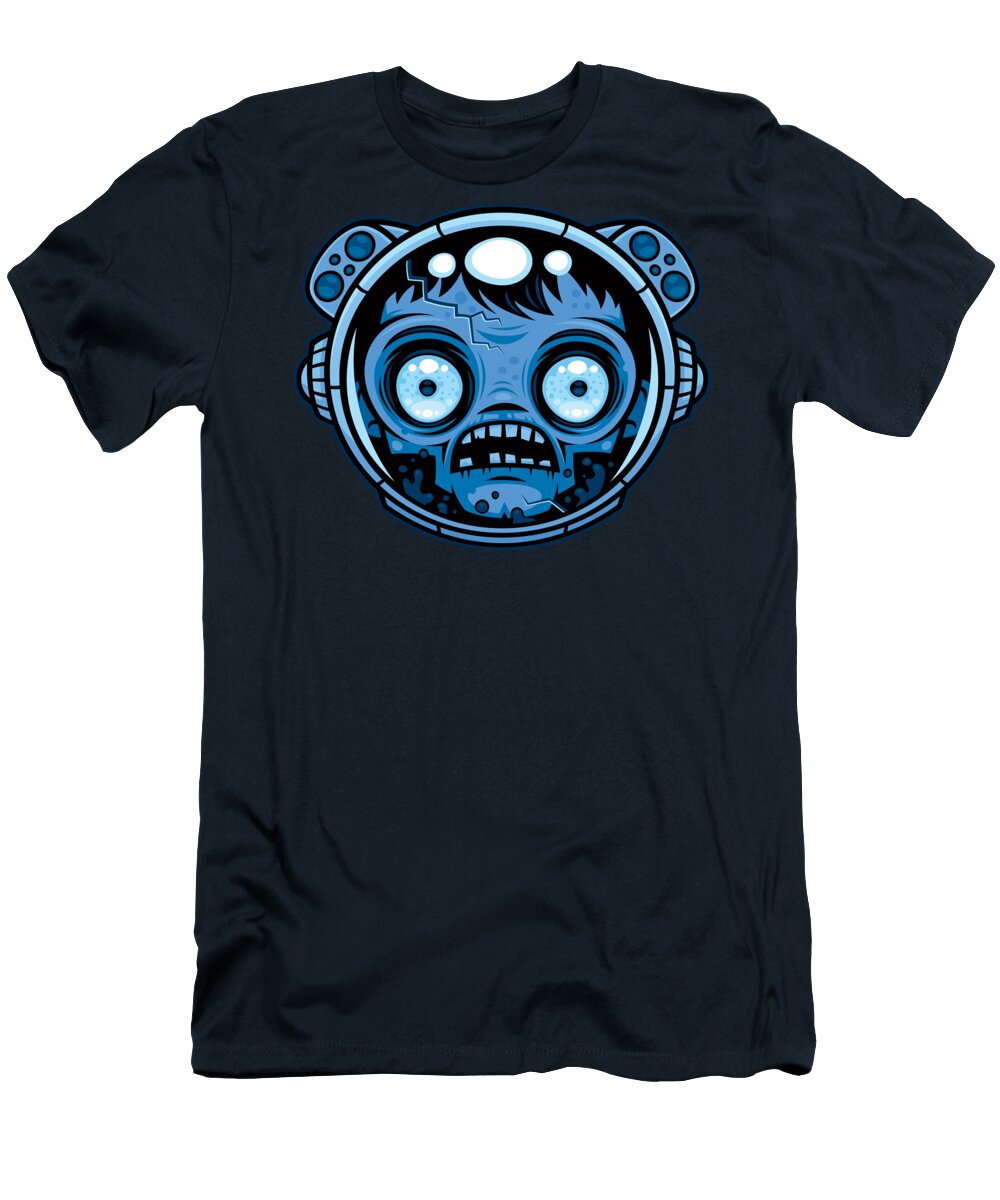 Astronaut T-Shirt featuring the digital art Zombie Astronaut by John Schwegel