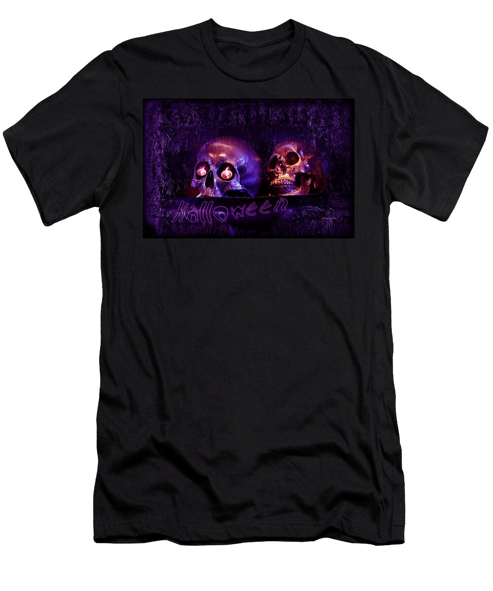 Night Of The Dead T-Shirt featuring the digital art Halloween Party by Xueling Zou