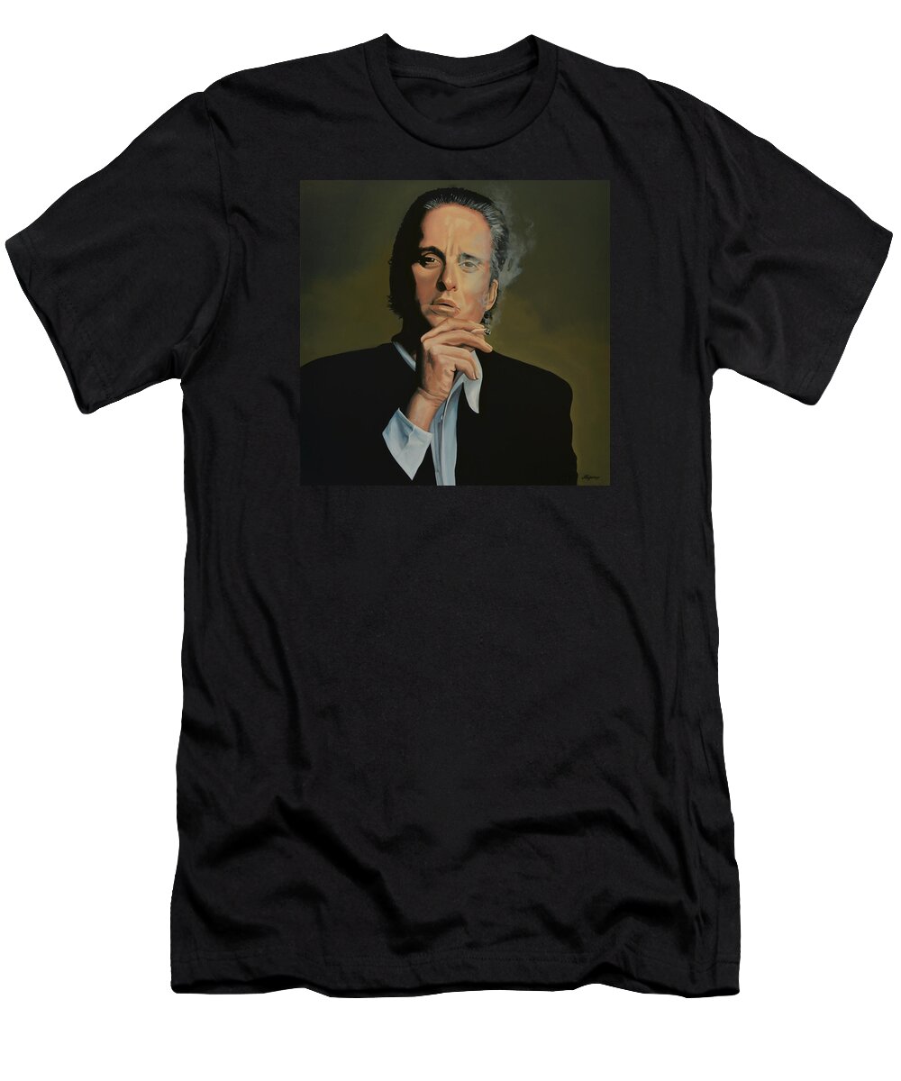 Michael Douglas T-Shirt featuring the painting Michael Douglas by Paul Meijering