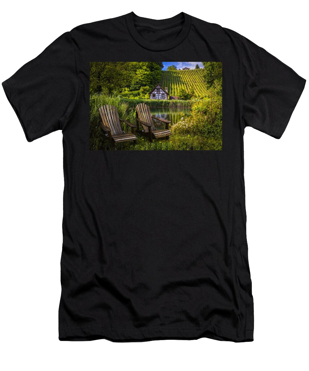 Austria T-Shirt featuring the photograph At The Lake #1 by Debra and Dave Vanderlaan