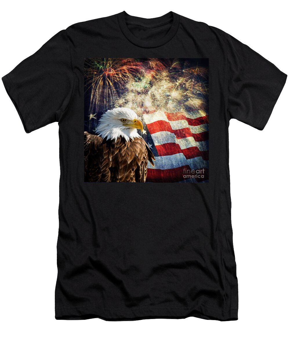 Men's American Eagle Flag Fireworks T-Shirt | The Flag Shirt | 3X