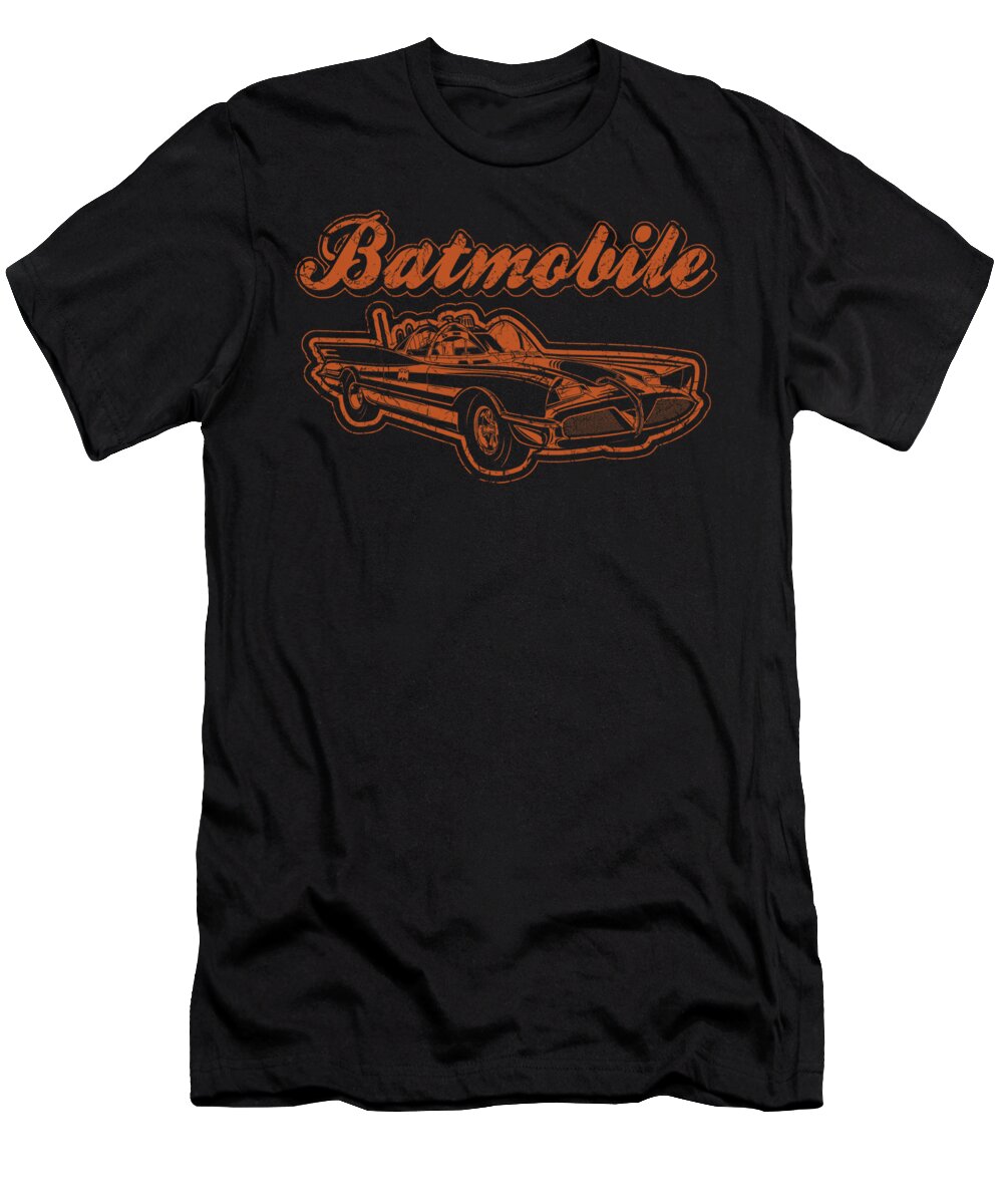 Batman T-Shirt featuring the digital art Batman - Batmobile by Brand A