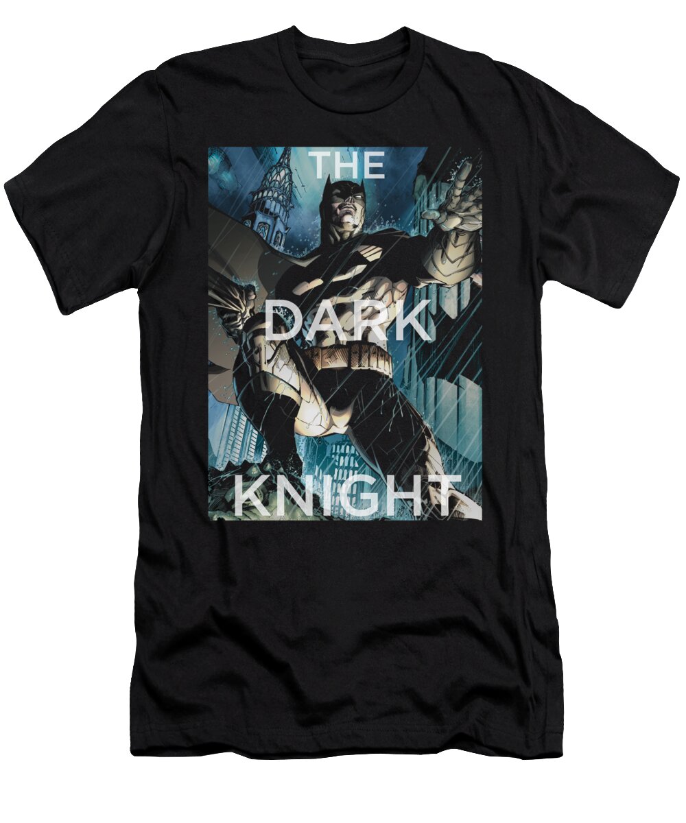  T-Shirt featuring the digital art Batman - Fighting The Storm by Brand A