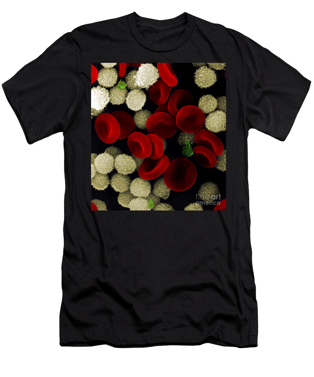 Leukocyte T-Shirt featuring the photograph Blood Cells by Stem Jems
