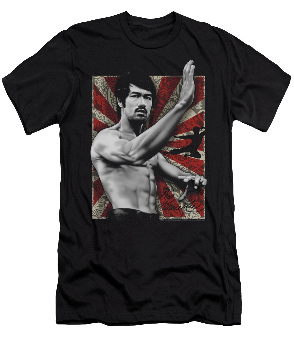 Bruce Lee T-Shirt featuring the digital art Bruce Lee - Concentrate by Brand A