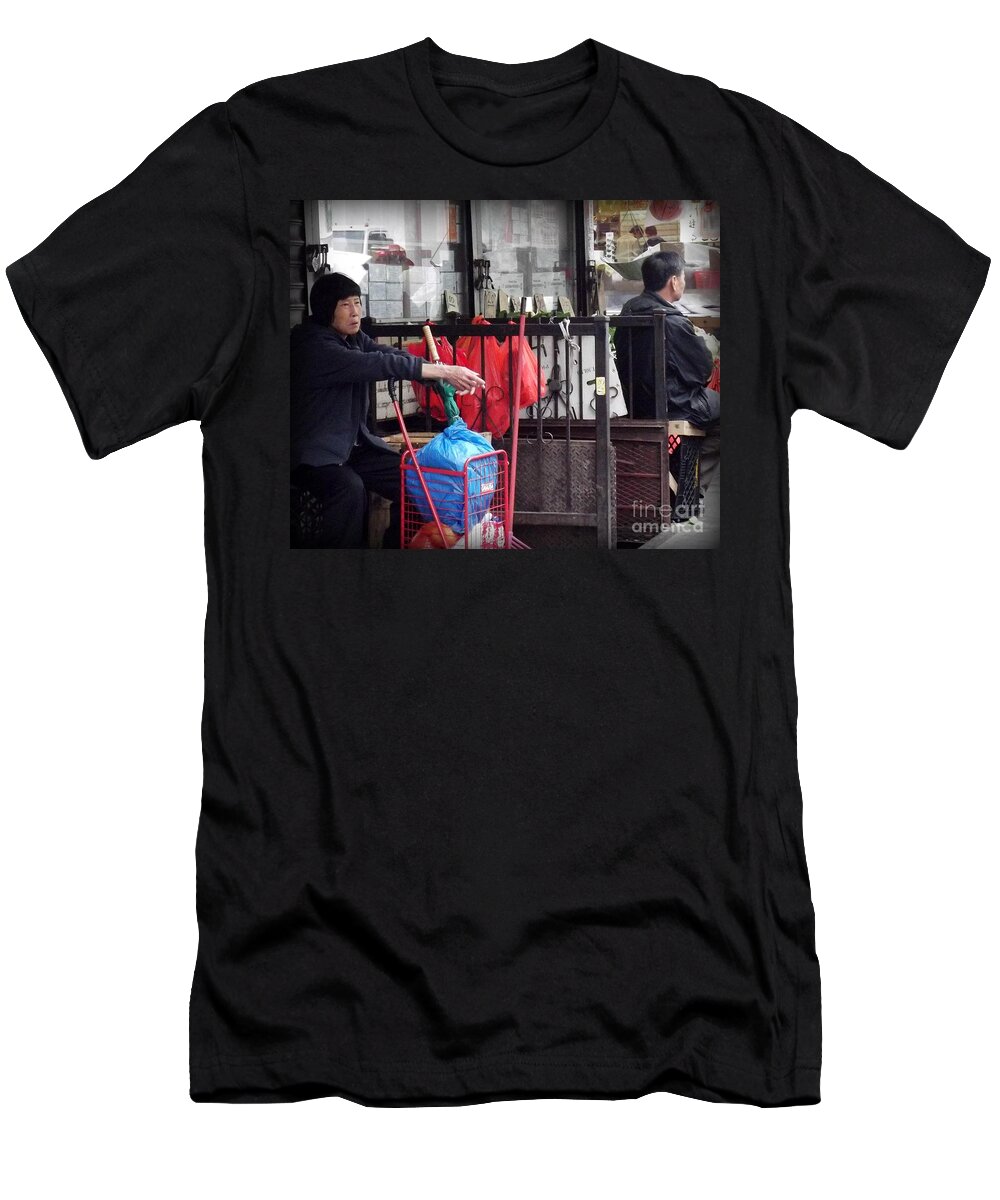Chinatown T-Shirt featuring the photograph Couple #2 by Miriam Danar