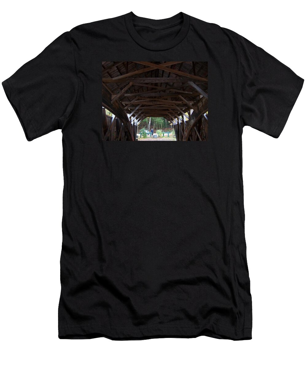 Covered Bridge T-Shirt featuring the photograph Covered Bridge by Catherine Gagne