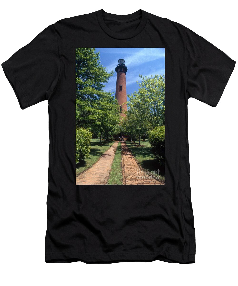 North Carolina T-Shirt featuring the photograph Currituck Beach Lighthouse #1 by Bruce Roberts