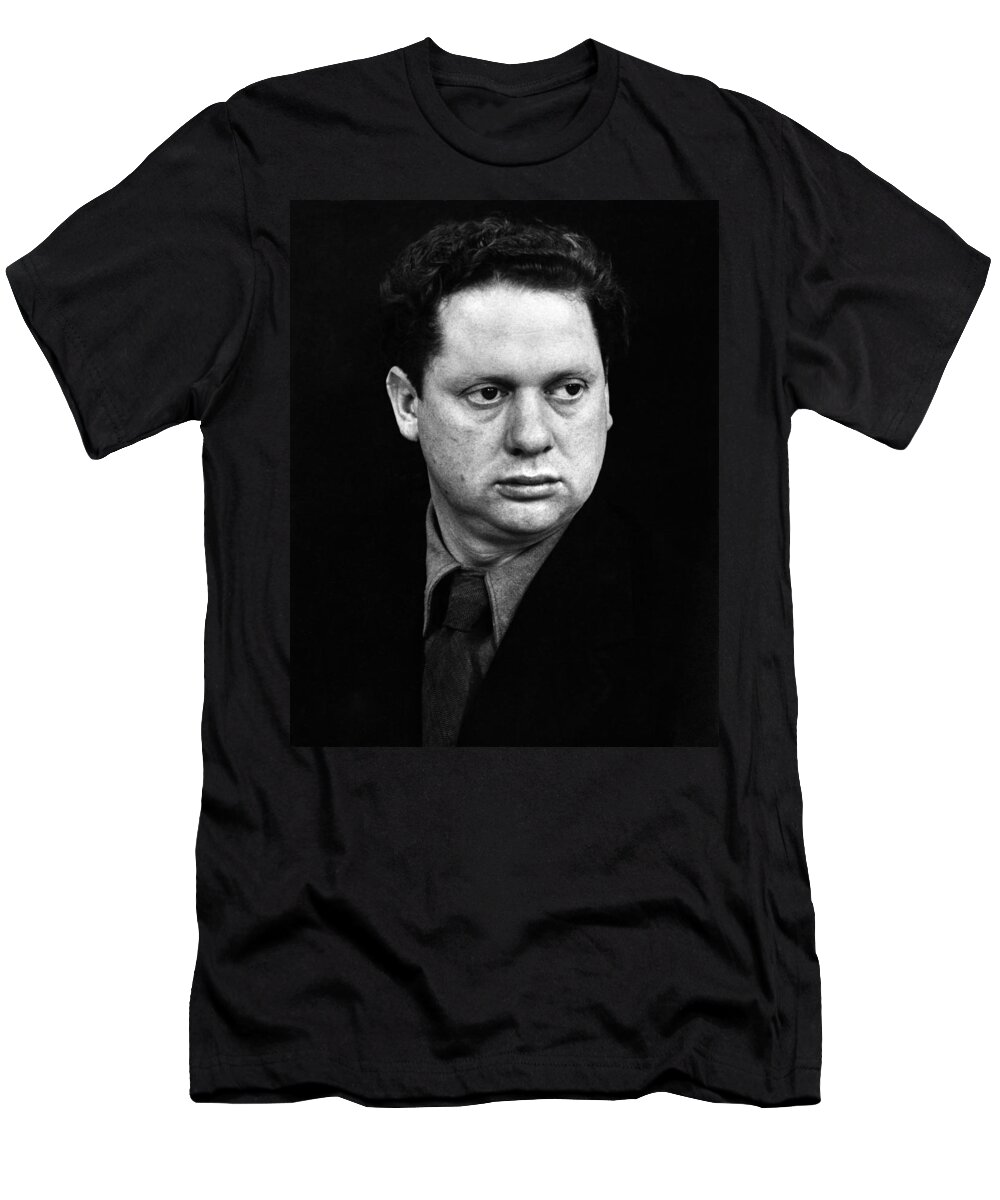 Dylan Thomas T-Shirt featuring the photograph Dylan Thomas #1 by Rollie McKenna