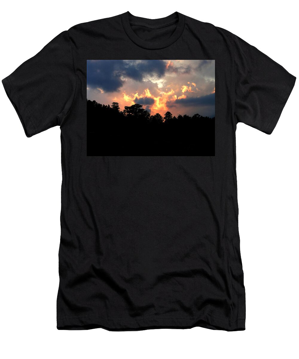 Sunset T-Shirt featuring the photograph Fire in the Sky #1 by Craig Burgwardt