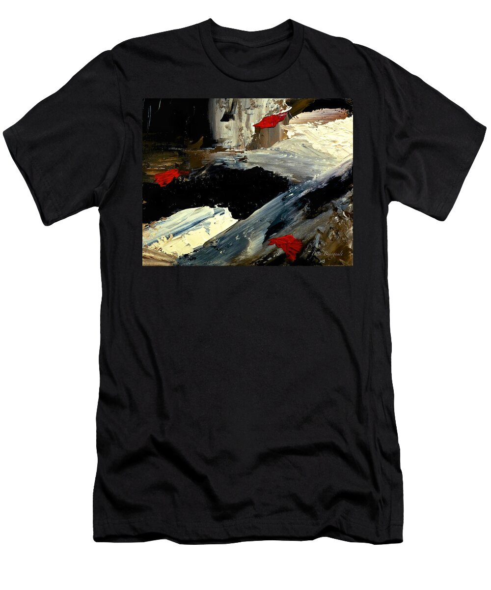 Abstract T-Shirt featuring the painting Flume #1 by Dick Bourgault