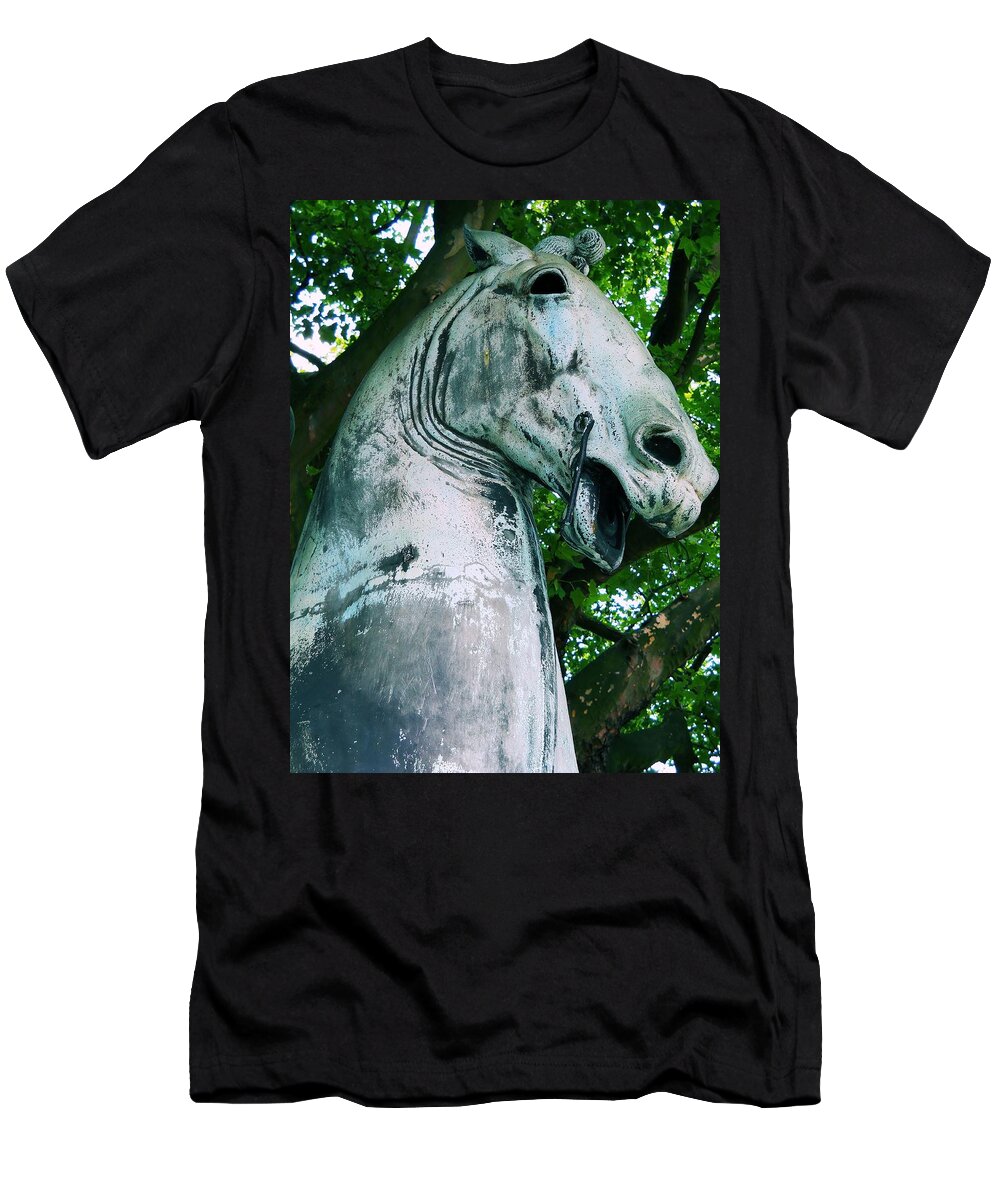 Hamburg T-Shirt featuring the digital art Hamburg Horse by Maria Huntley
