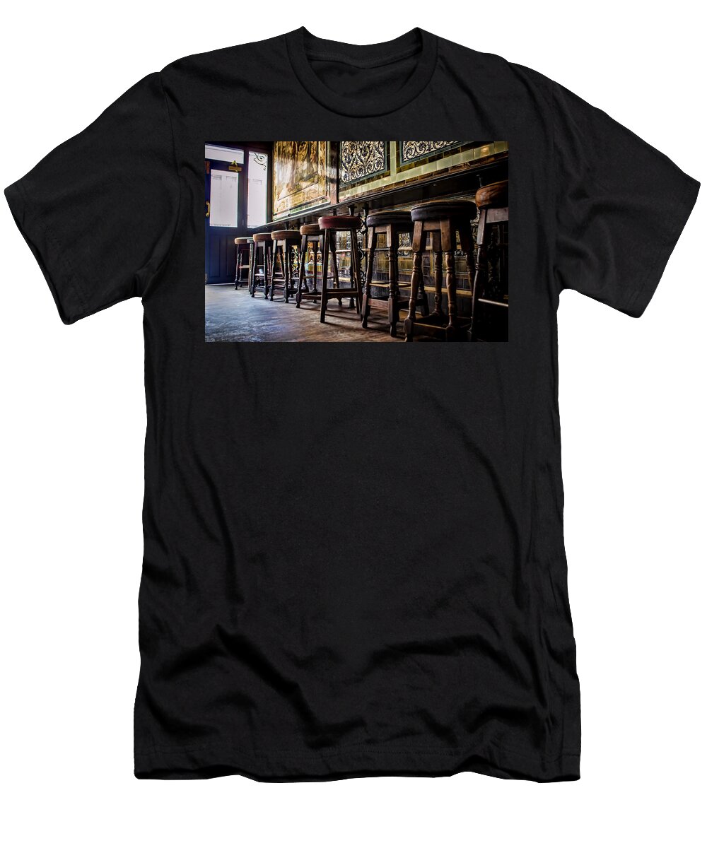 Barstools T-Shirt featuring the photograph Have a Seat #1 by Heather Applegate