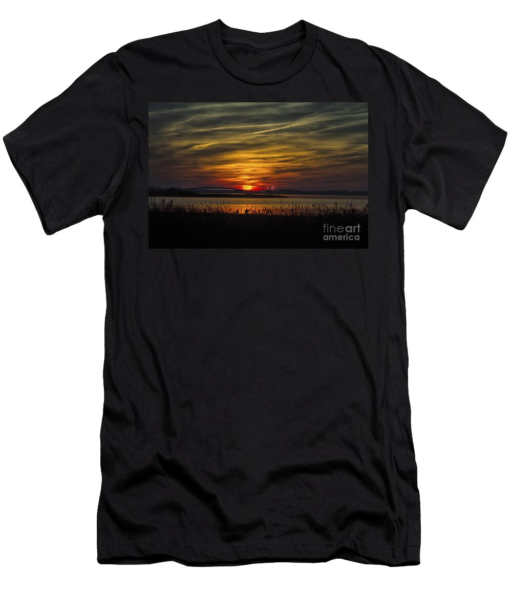 Sunset T-Shirt featuring the photograph Outer Banks Sunset #1 by Ronald Lutz