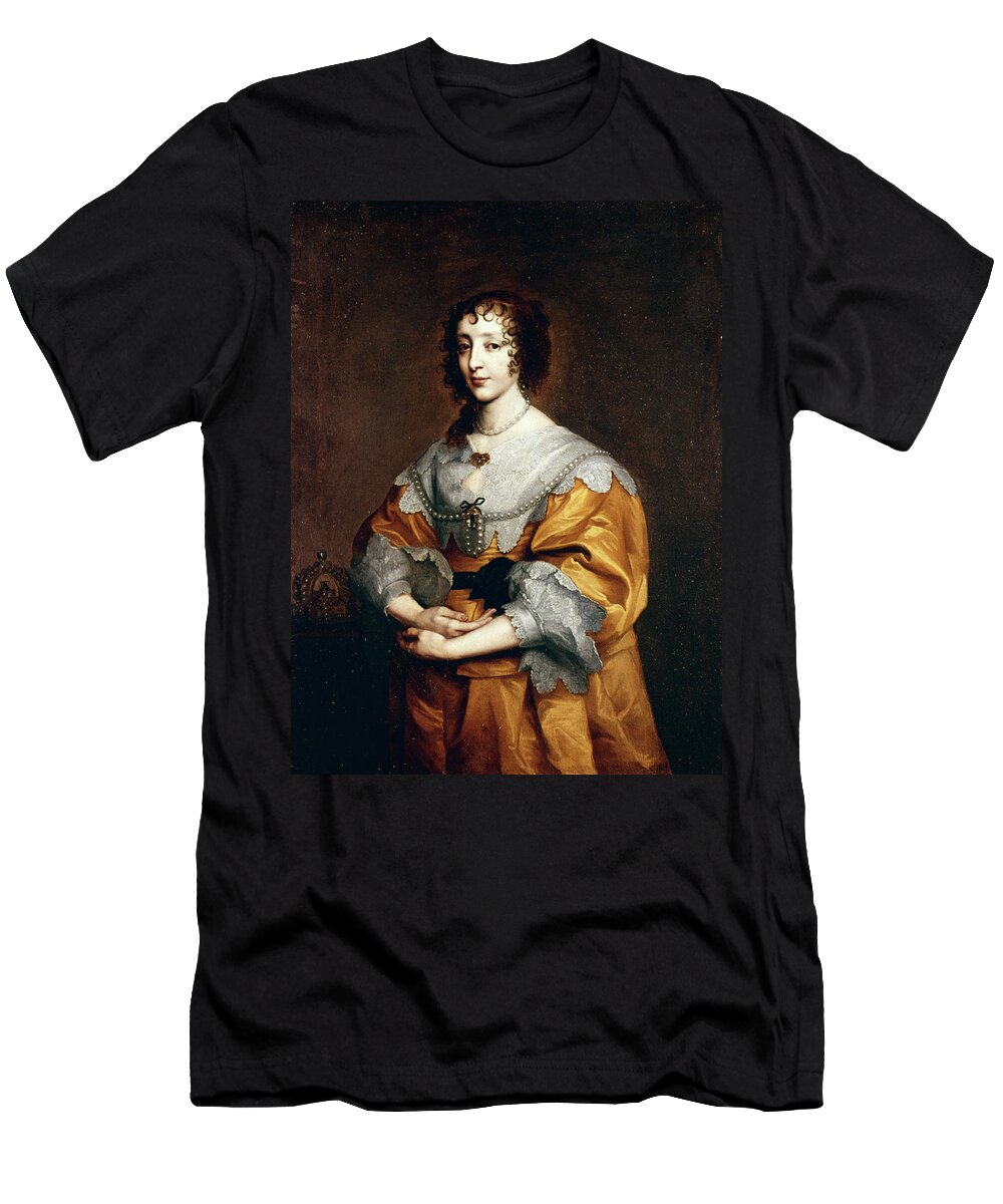 1635 T-Shirt featuring the painting Queen Henrietta Maria #1 by Granger