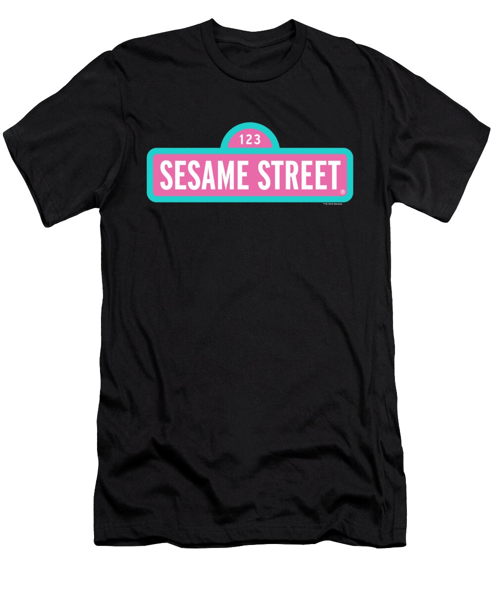  T-Shirt featuring the digital art Sesame Street - Alt Logo by Brand A