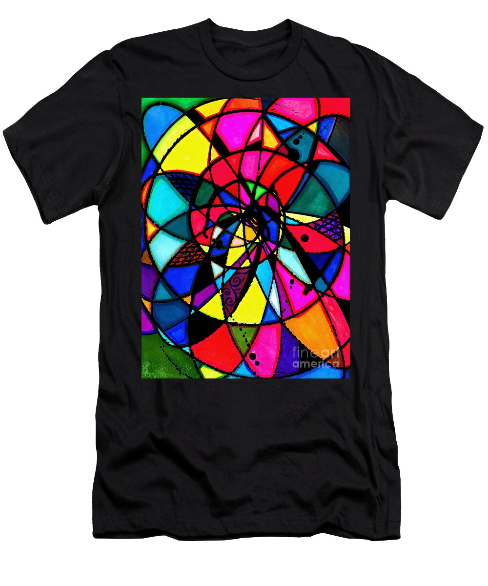Joey Gonzalez Art T-Shirt featuring the drawing Spiral by Joey Gonzalez
