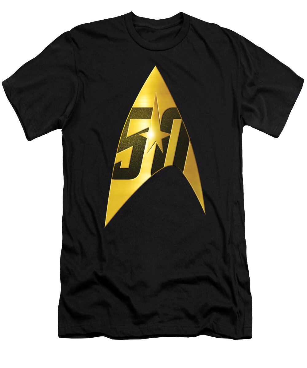  T-Shirt featuring the digital art Star Trek - 50th Anniversary Delta by Brand A