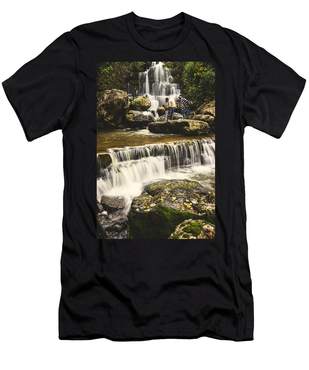 Waterfall T-Shirt featuring the photograph The Photographer's Quest V by Marco Oliveira