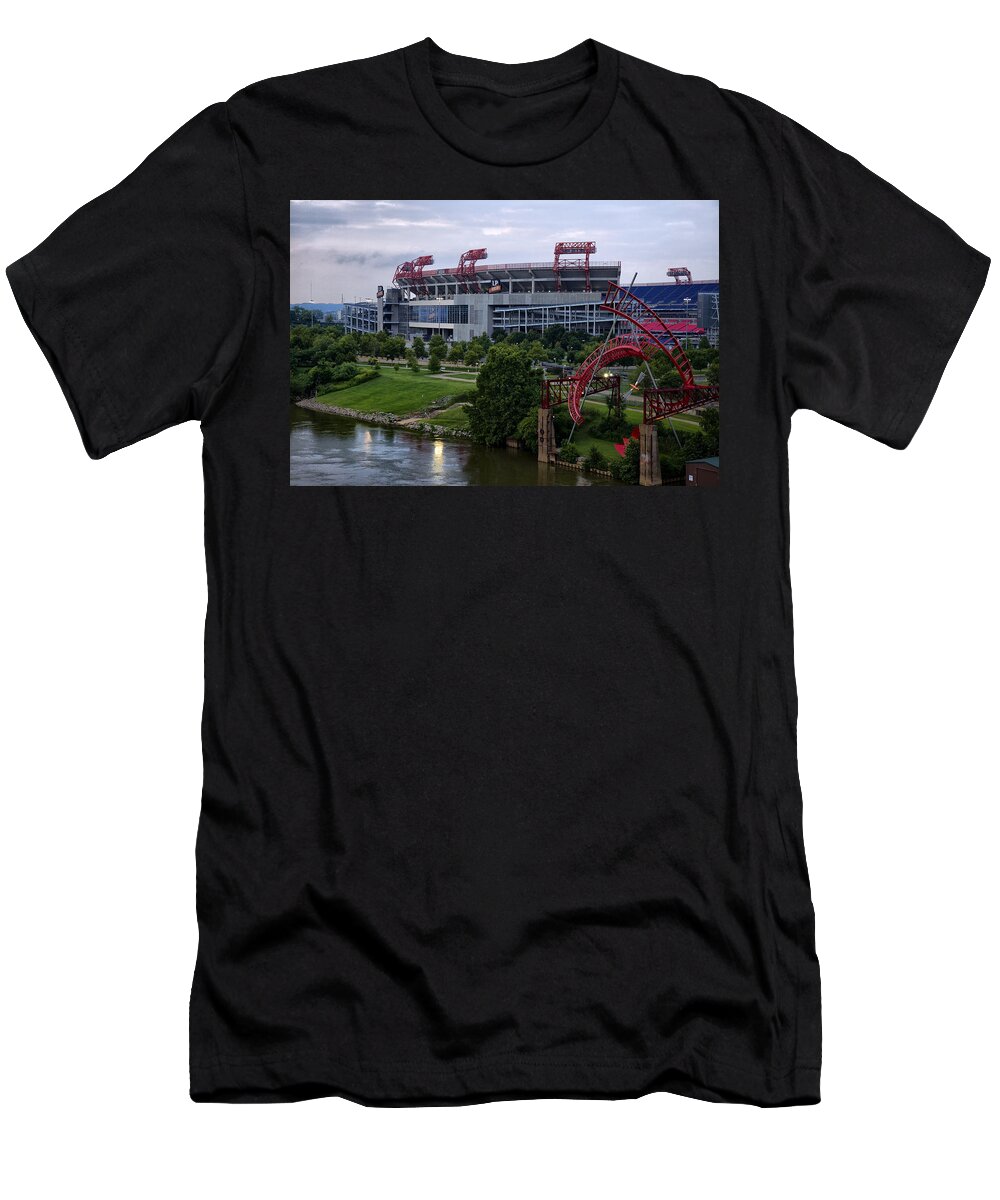 Titans T-Shirt featuring the photograph Titans LP Field #1 by Diana Powell