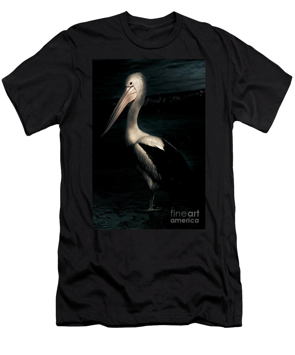 Animal T-Shirt featuring the photograph Twilight Pelican #1 by Jorgo Photography