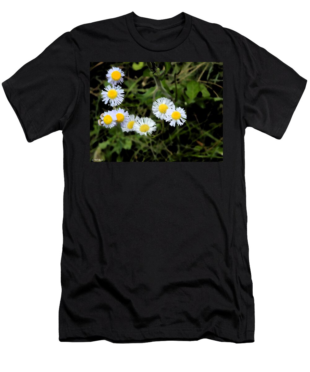 Spring T-Shirt featuring the painting Wild Flowers by George Pedro
