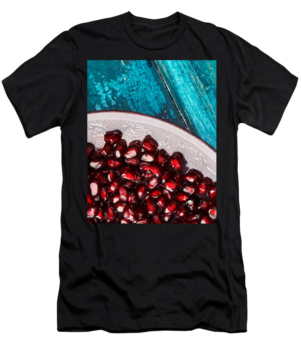 Pomegranate T-Shirt featuring the photograph Pomegranate #13 by Nailia Schwarz