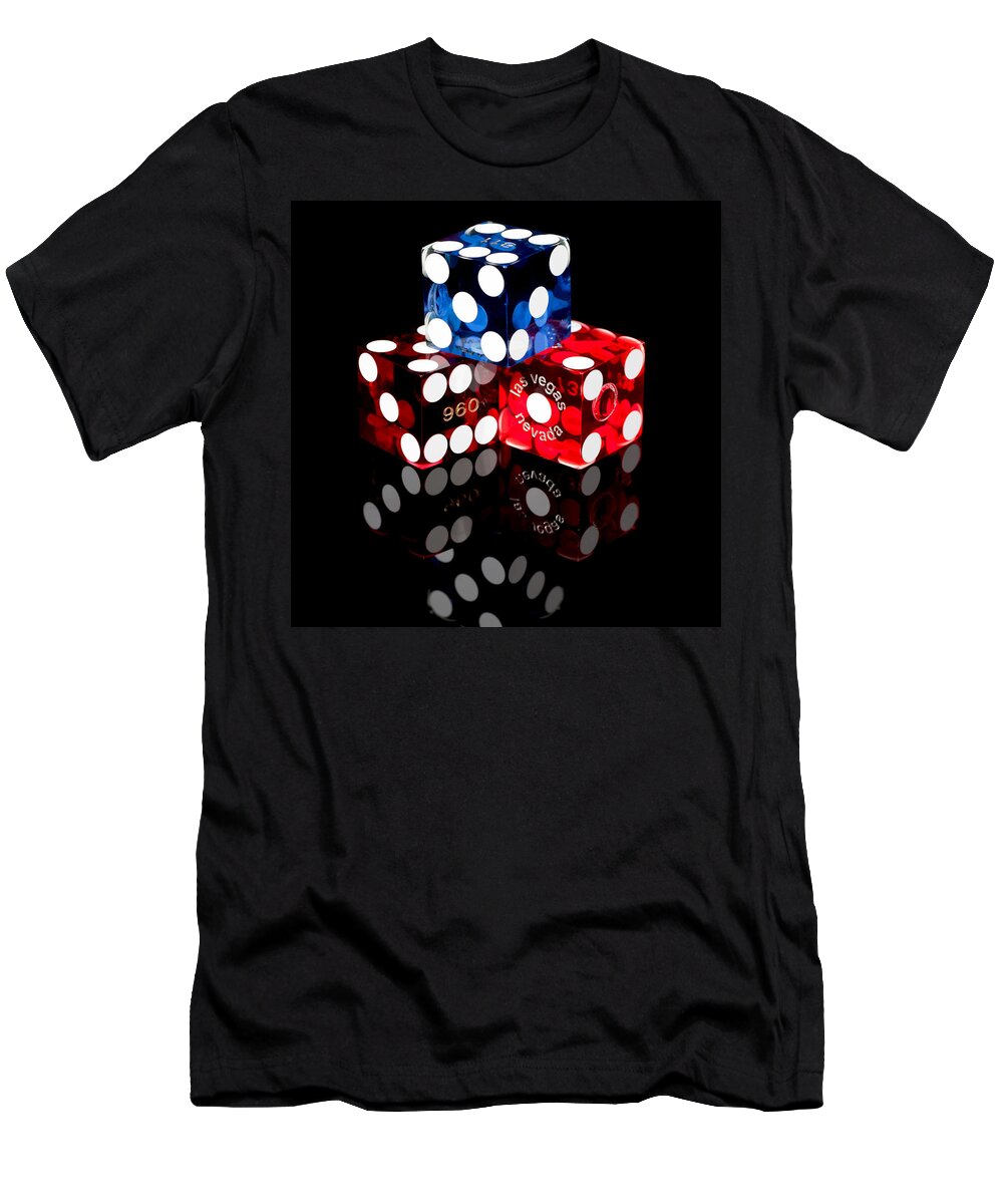 Dice T-Shirt featuring the photograph Colorful Dice by Raul Rodriguez