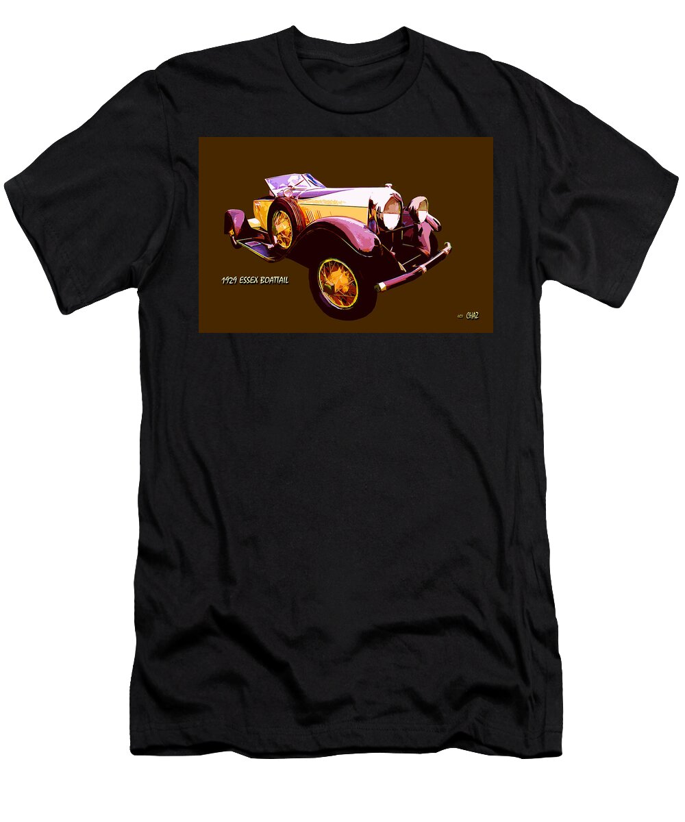 Classic Car T-Shirt featuring the painting 1929 Essex Boattail by CHAZ Daugherty
