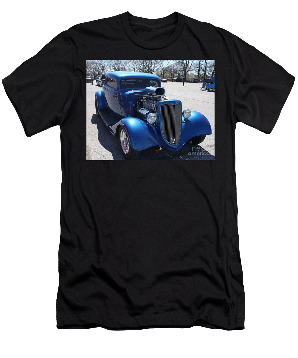 A 1934 Ford Two Door Sedan T-Shirt featuring the photograph A 1934 Ford Two Door Sedan by John Telfer