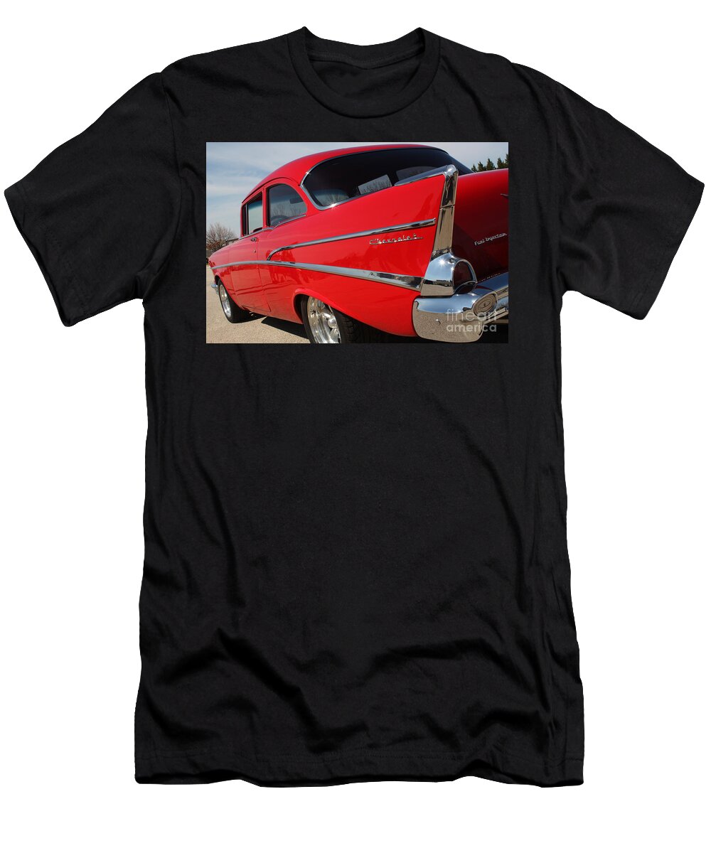 1957 T-Shirt featuring the photograph 1957 Chevy - 210 Exterior - 7775 by Gary Gingrich Galleries