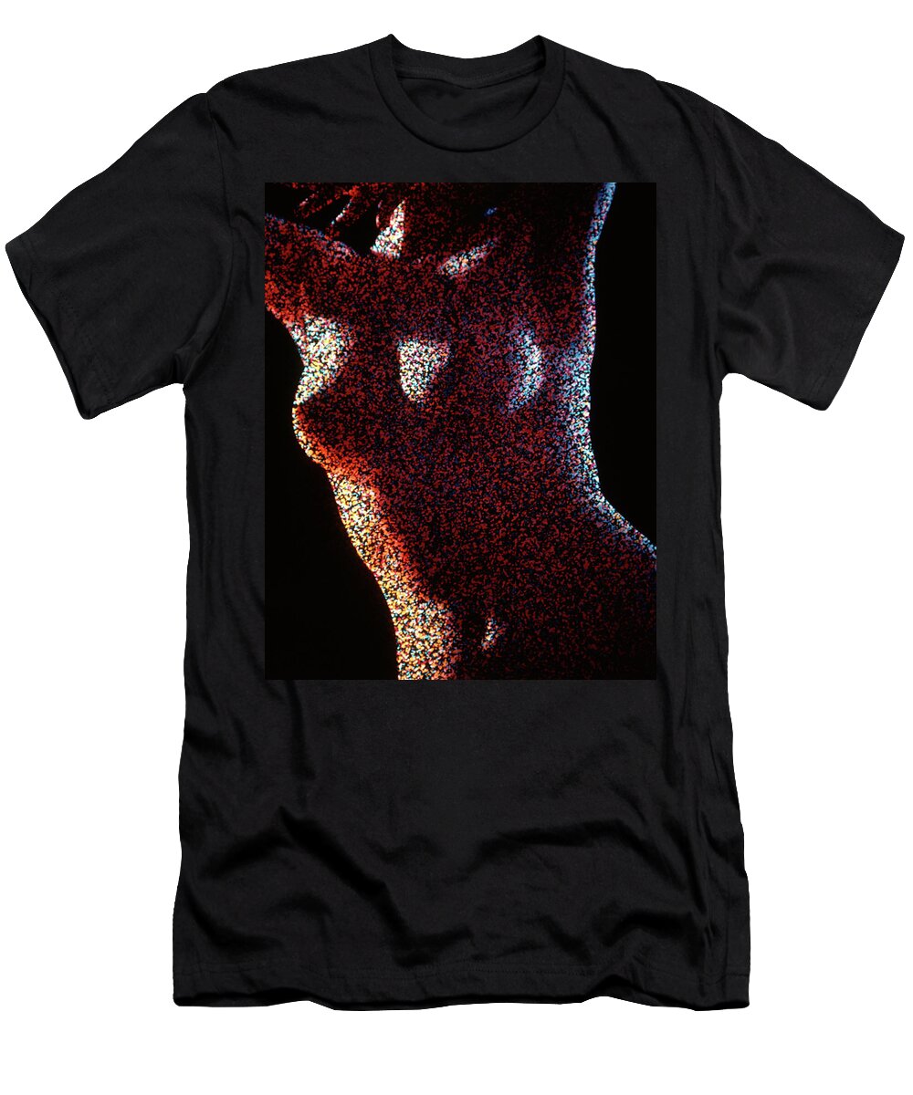 Vertical T-Shirt featuring the painting 1970s Special Effect Anonymous Nude by Vintage Images