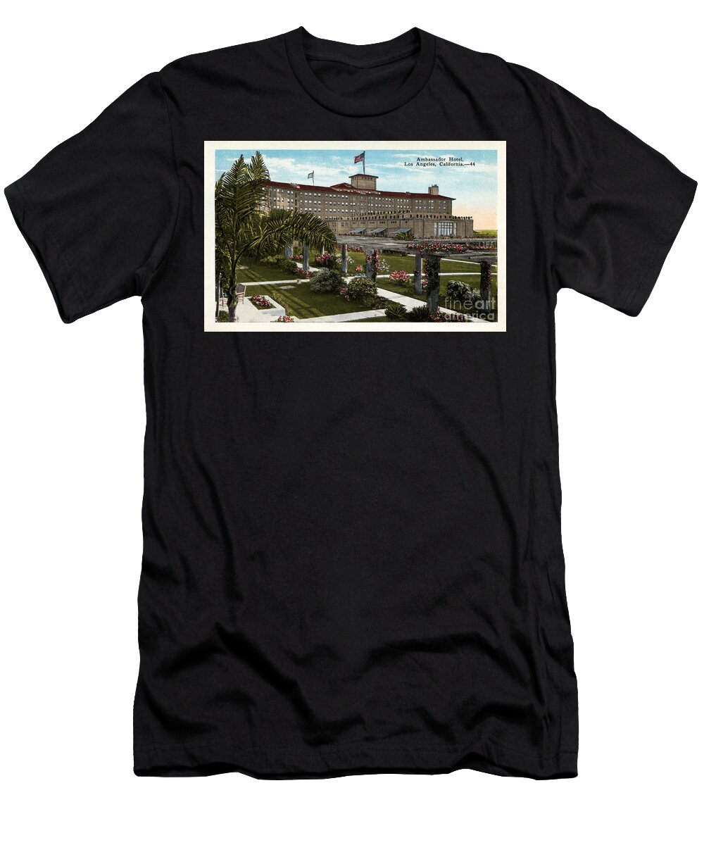 Los Angeles T-Shirt featuring the photograph Ambassador Hotel #1 by Sad Hill - Bizarre Los Angeles Archive