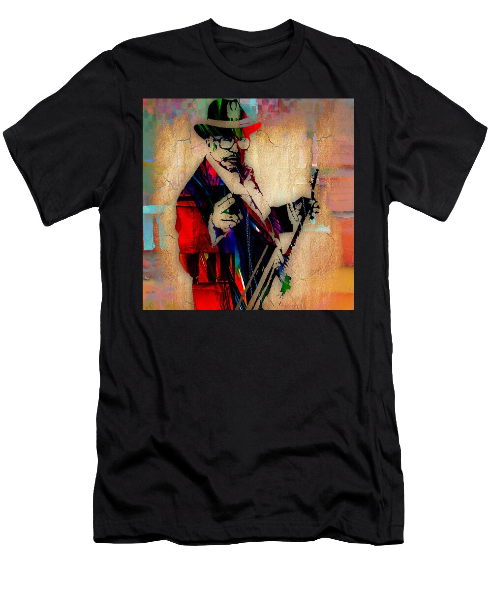 Bo Diddley T-Shirt featuring the mixed media Bo Diddley Collection #4 by Marvin Blaine