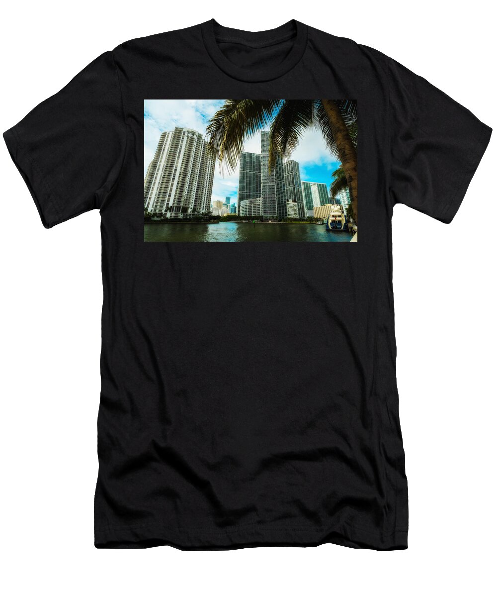 Architecture T-Shirt featuring the photograph Downtown Miami by Raul Rodriguez
