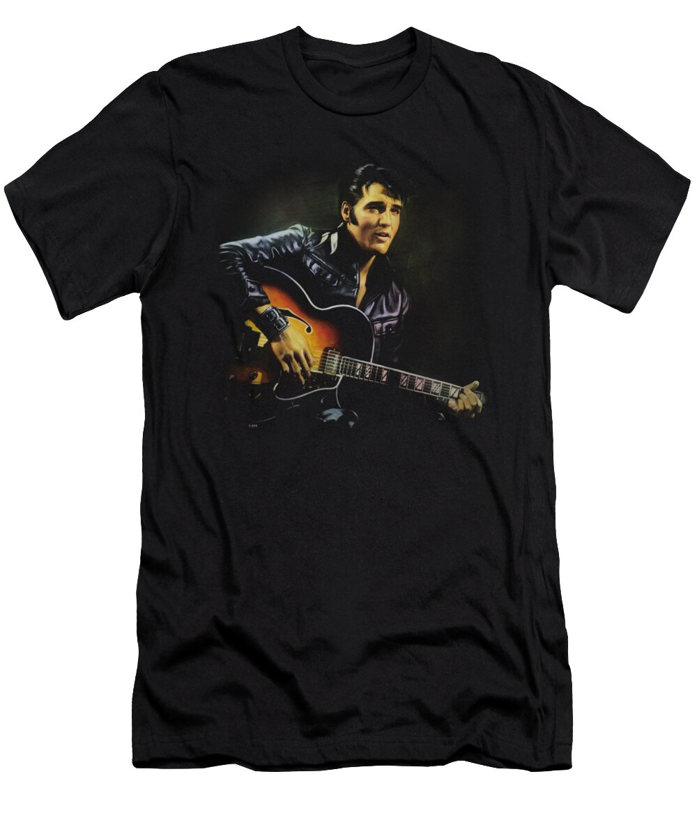  T-Shirt featuring the digital art Elvis - 1968 by Brand A