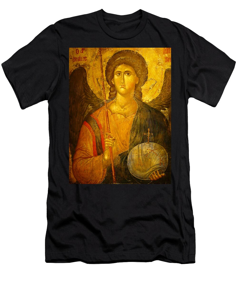 Michael The Archangel T-Shirt featuring the photograph Michael the Archangel by Ellen Henneke