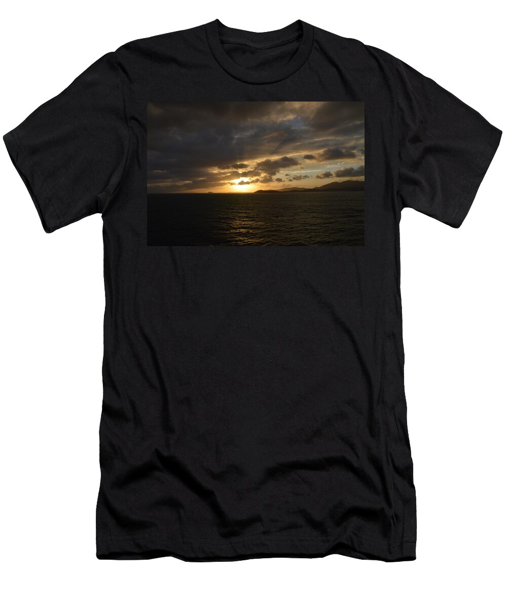 Sunset T-Shirt featuring the photograph Sunset in the Caribbean #2 by Richard Booth
