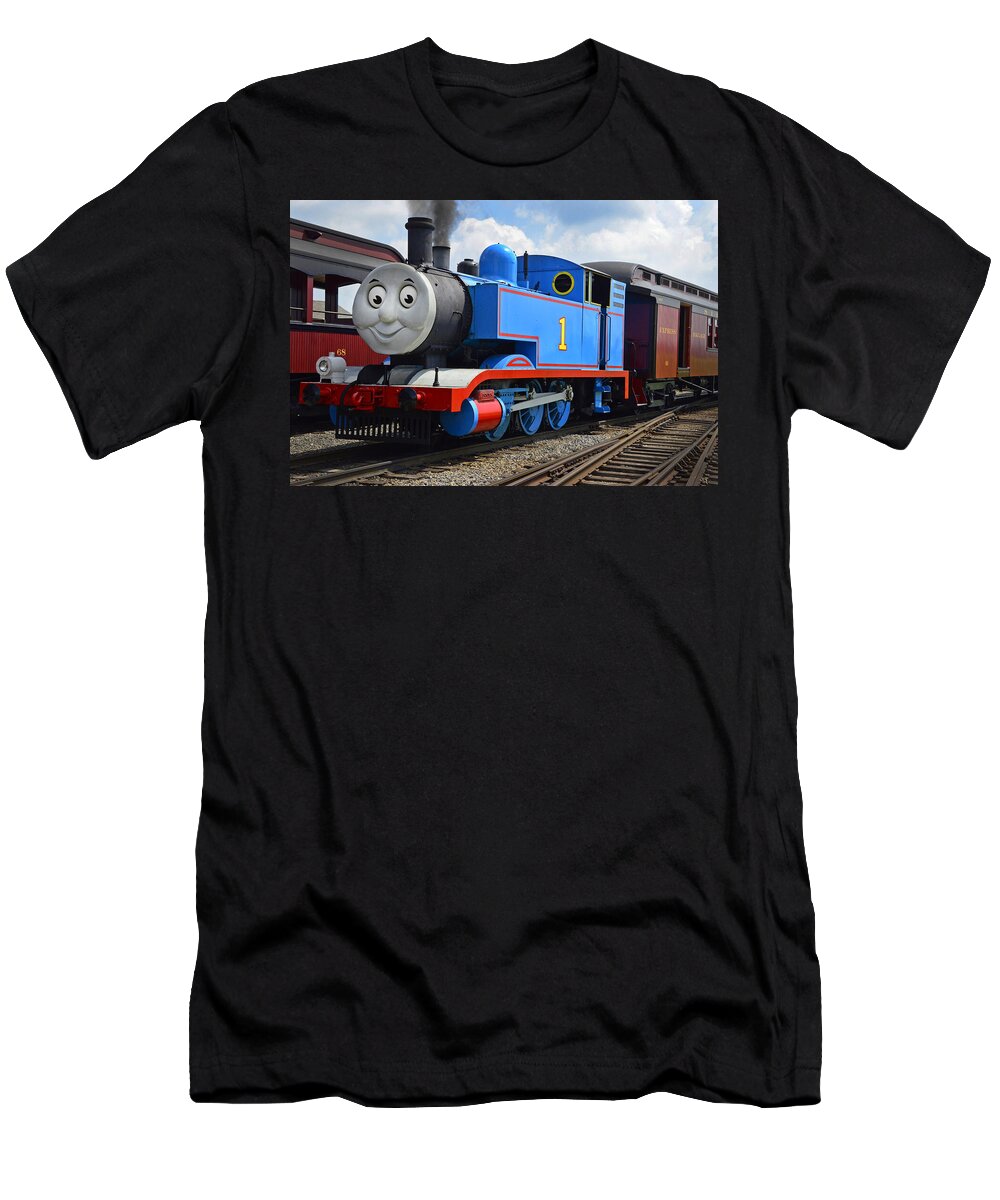 Railroad T-Shirt featuring the photograph Thomas the Engine #1 by Paul W Faust - Impressions of Light