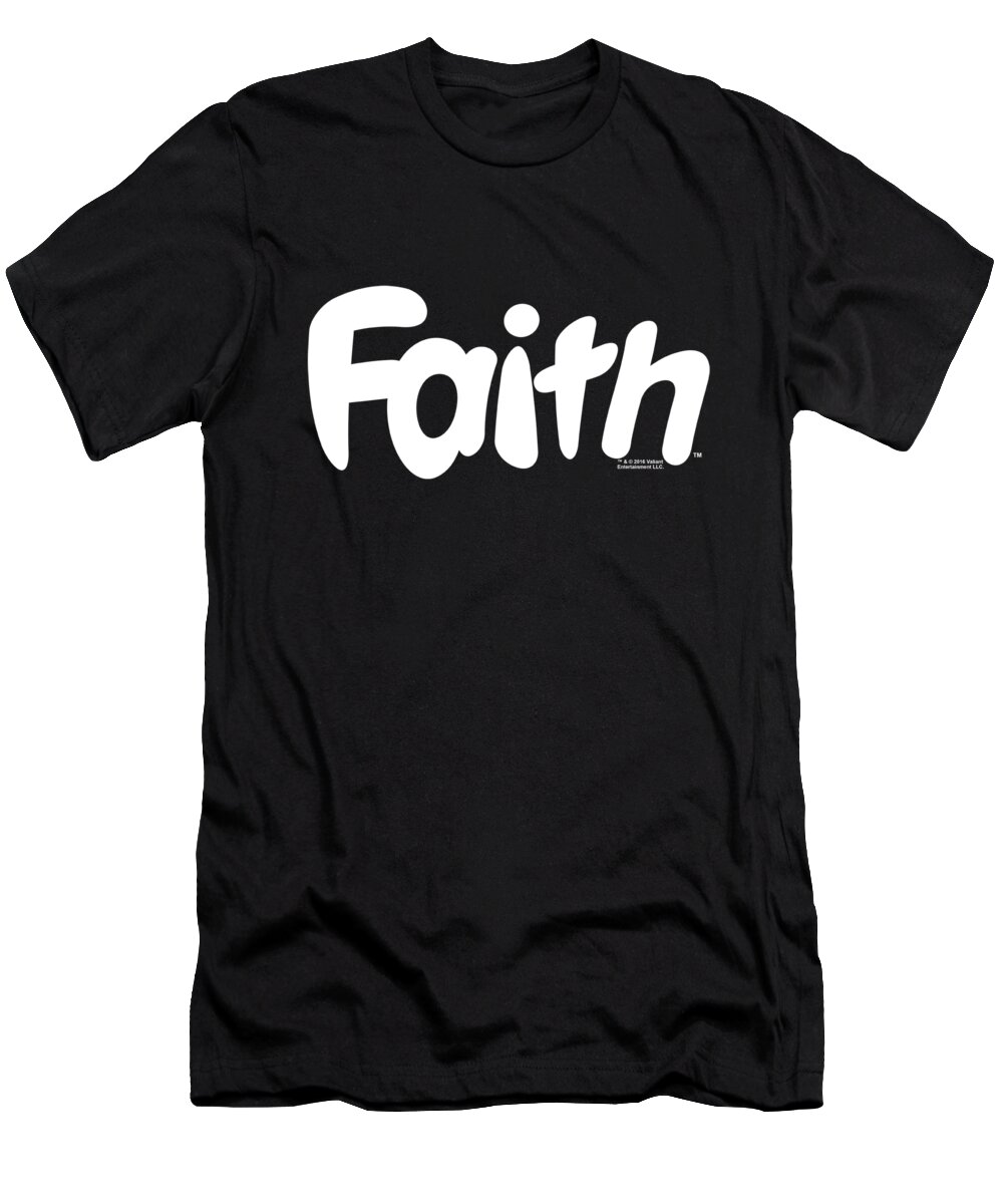  T-Shirt featuring the digital art Valiant - Faith Logo by Brand A