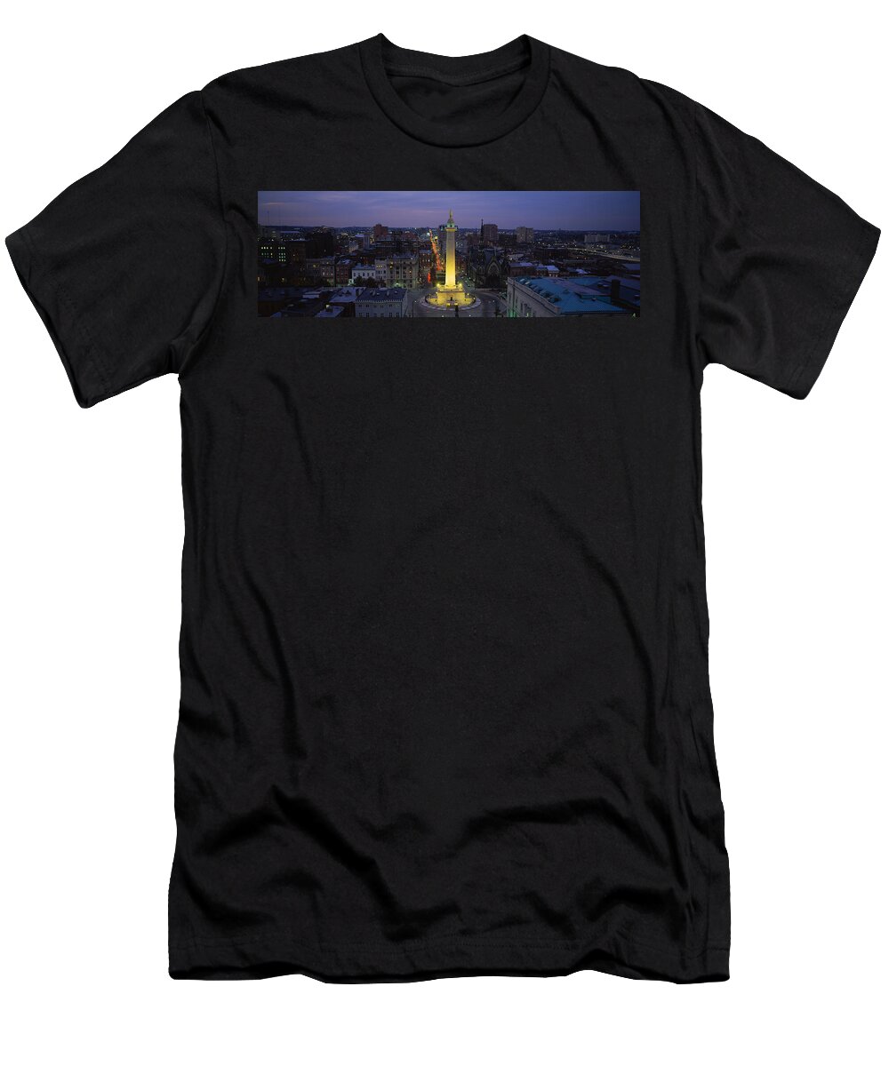 Photography T-Shirt featuring the photograph High Angle View Of A Monument #3 by Panoramic Images