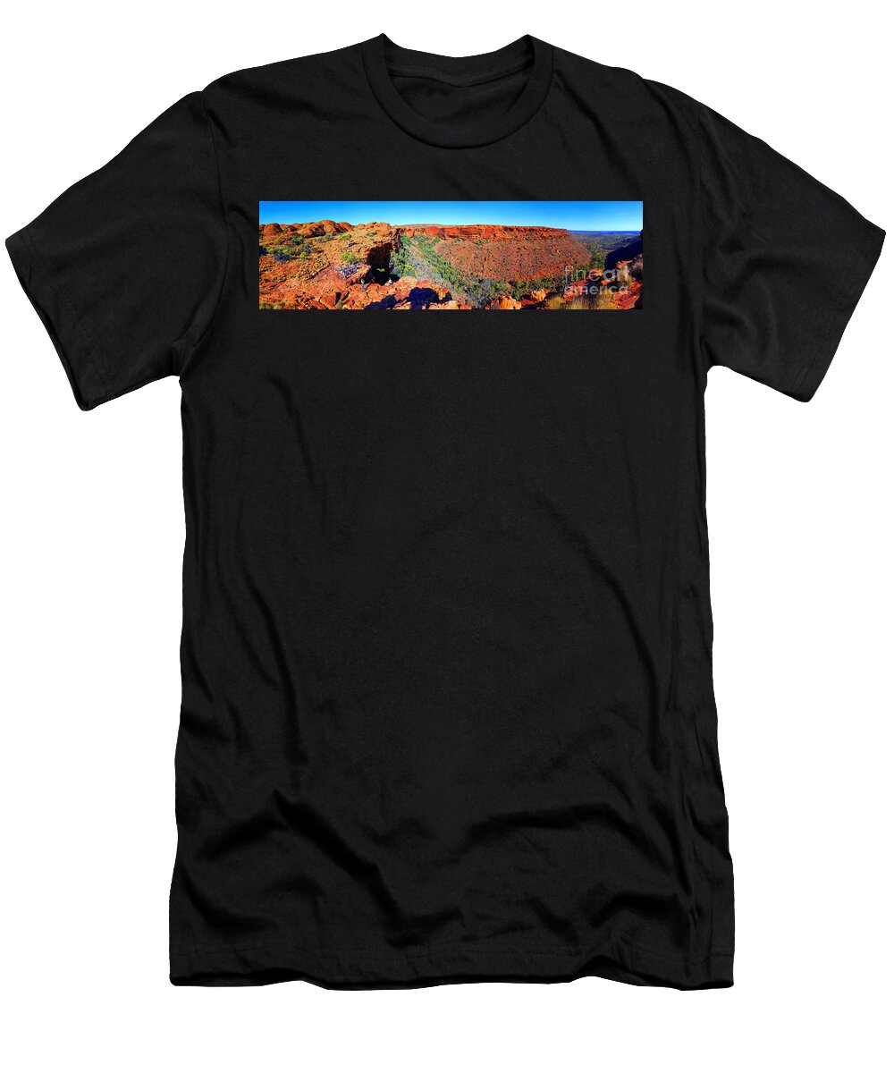 Kings Canyon Outback Landscape Central Australia Australian People T-Shirt featuring the photograph Kings Canyon #3 by Bill Robinson