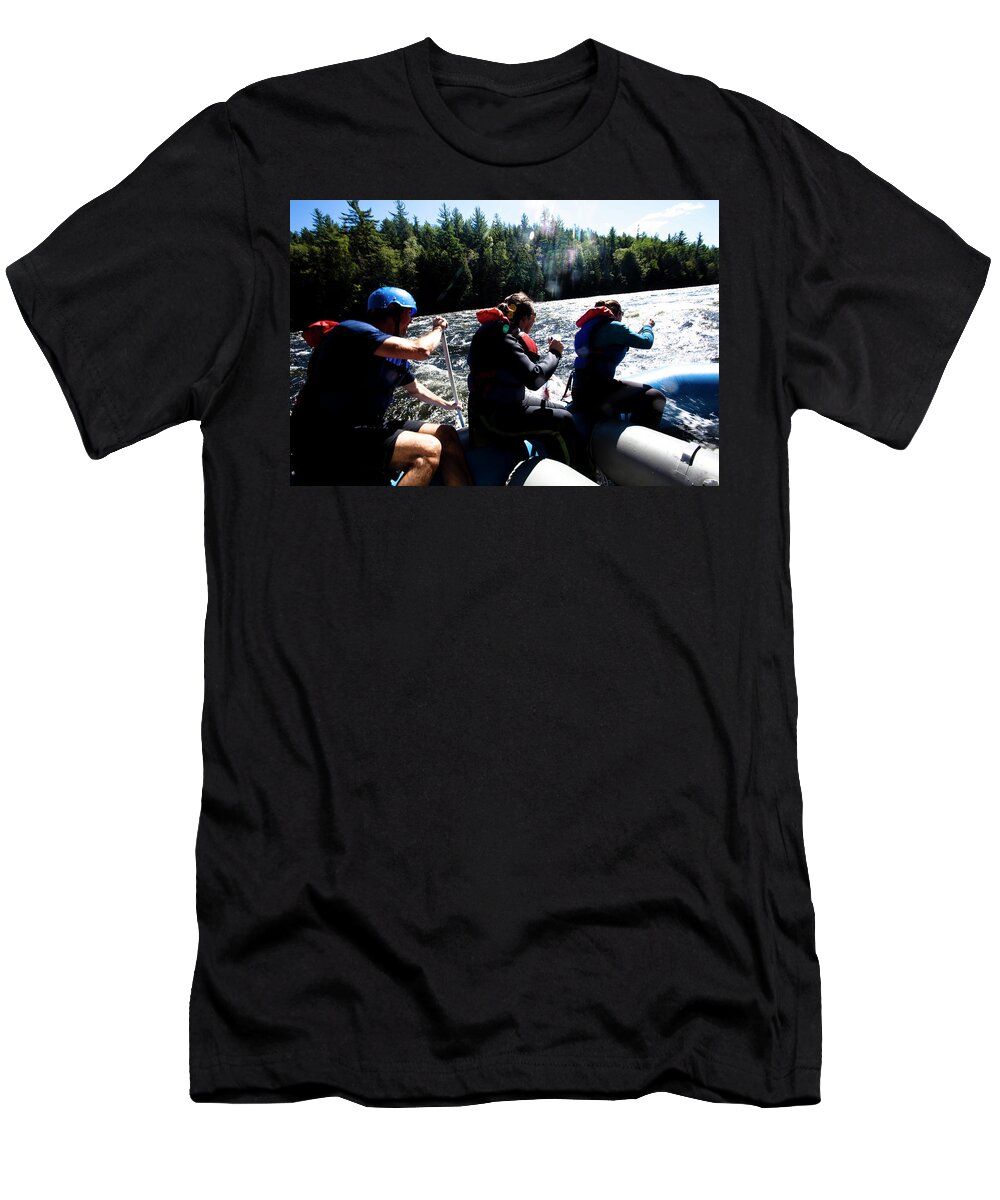 20-24 Years T-Shirt featuring the photograph A Group Of Adults Whitewater Rafting #4 by Kyle Sparks