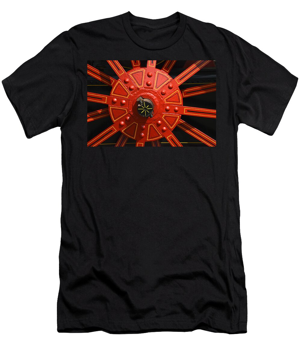 Tractor T-Shirt featuring the photograph Big Red Wheel - 137 by Paul W Faust - Impressions of Light