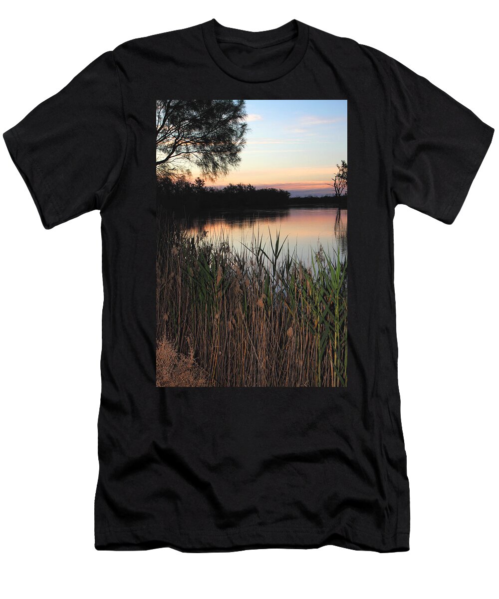 River Murray Sunset T-Shirt featuring the photograph River Murray Sunset Series 1 #4 by Carole-Anne Fooks